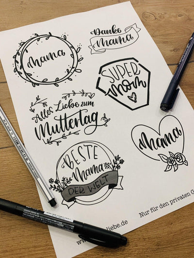 Lettering Vorlage für den Muttertag