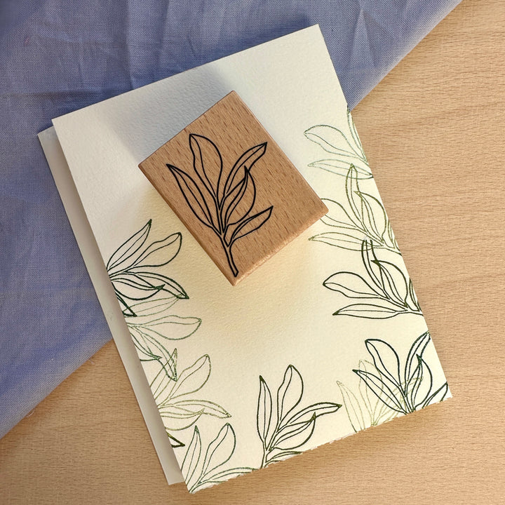 Letterbraut Stempel Blätter
