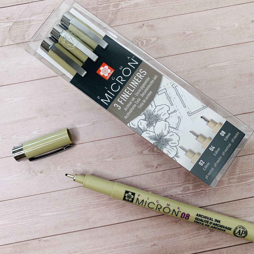 Pigma Micron 3er Set Schwarz - Stifteliebe