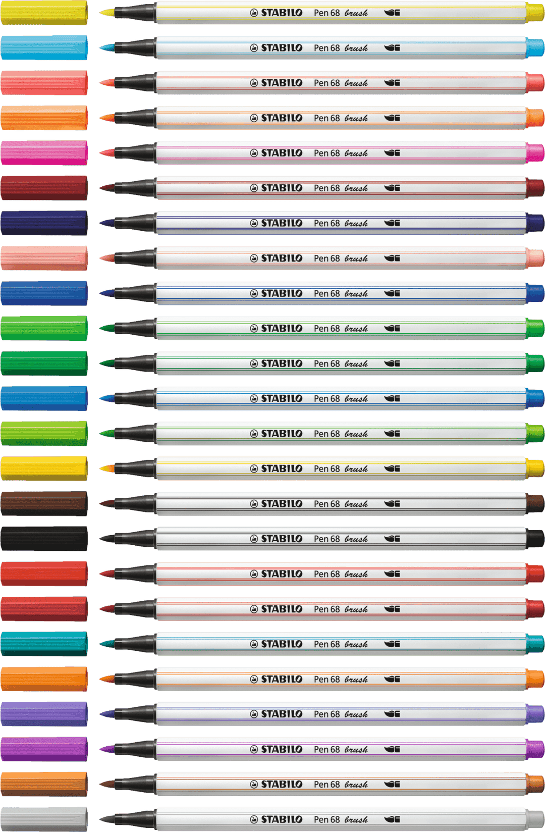 STABILO PEN 68 Brush Einzelfarben - Stifteliebe