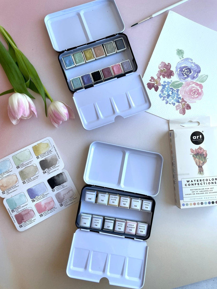 "Vintage Pastel" Watercolor Confections - Stifteliebe